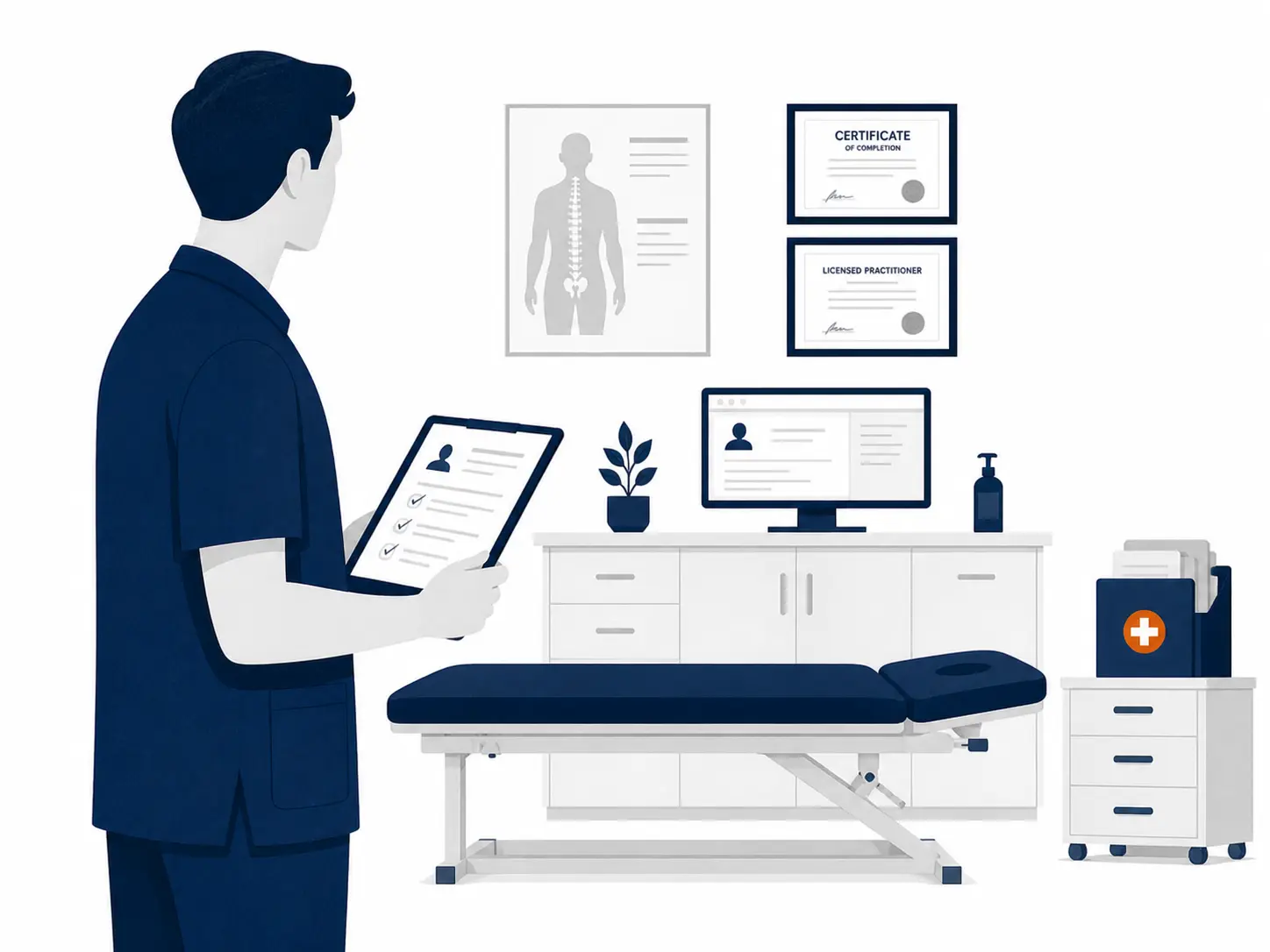 Illustration of a healthcare practitioner