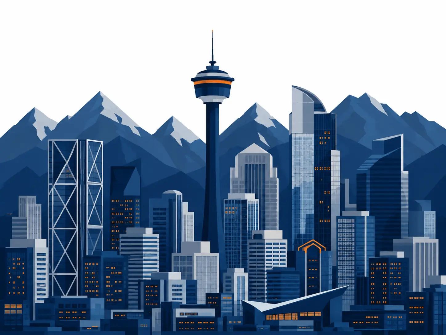 Illustration of the Calgary skyline