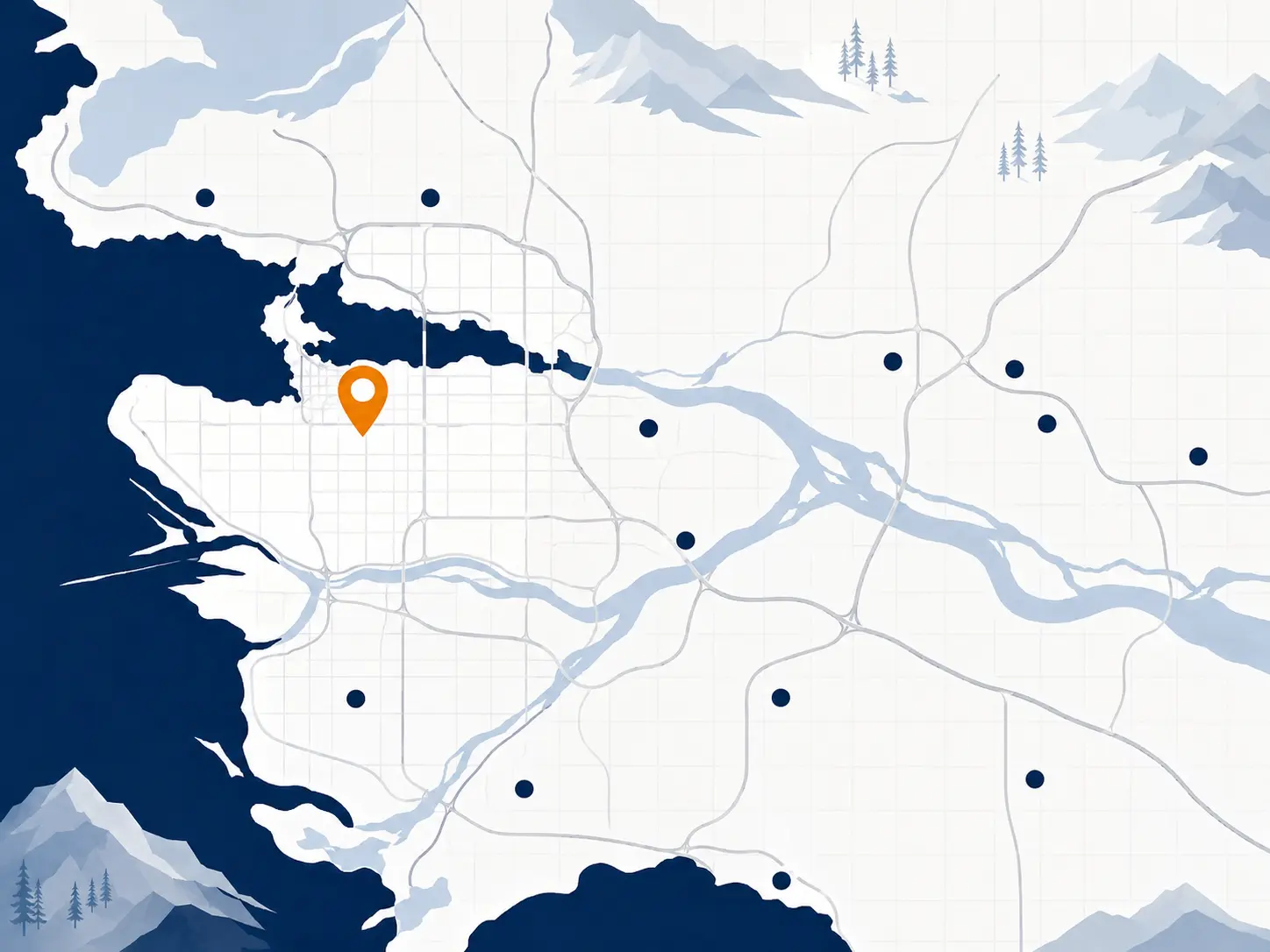 Vancouver area map