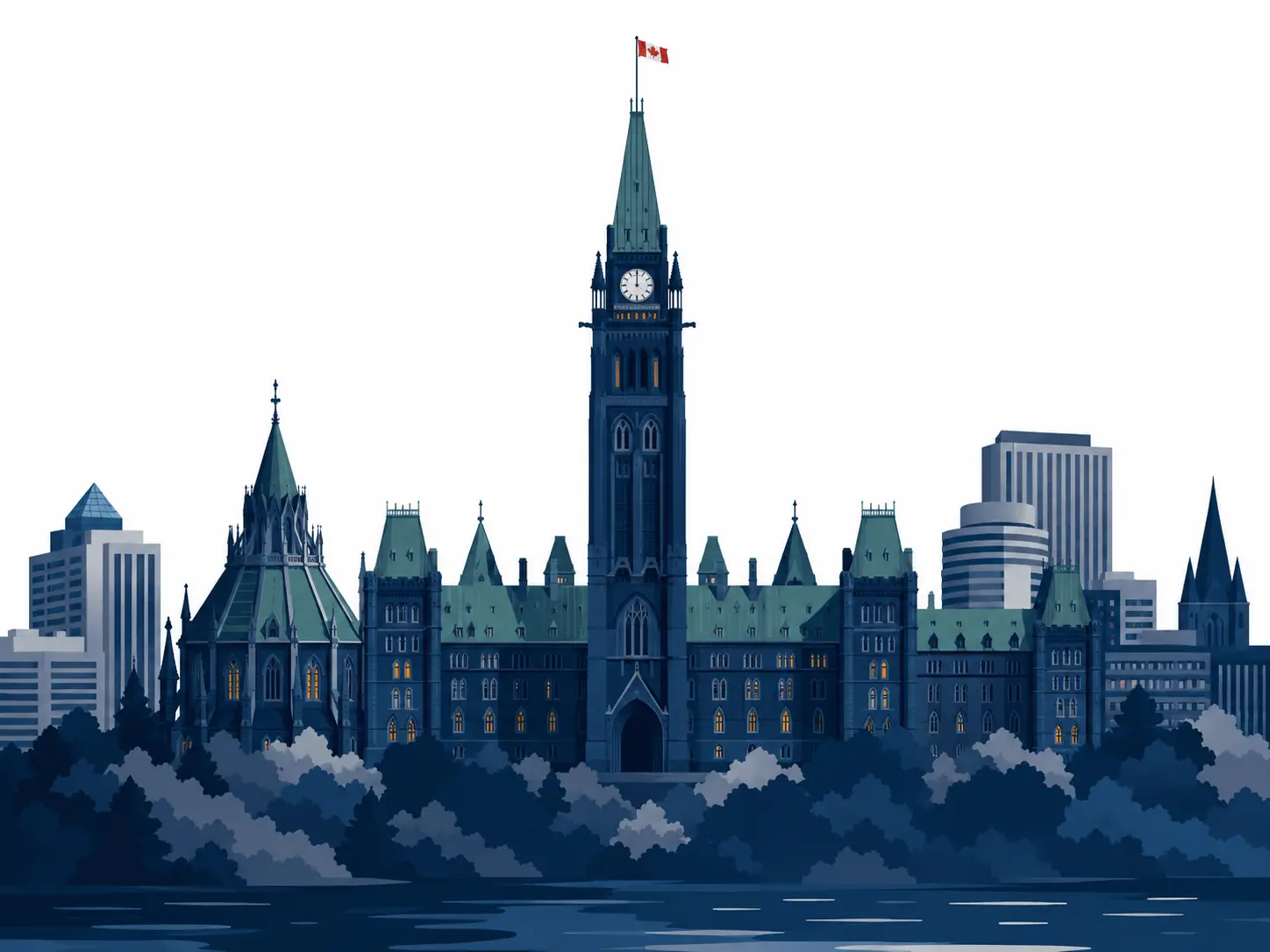 Illustration of the Ottawa skyline