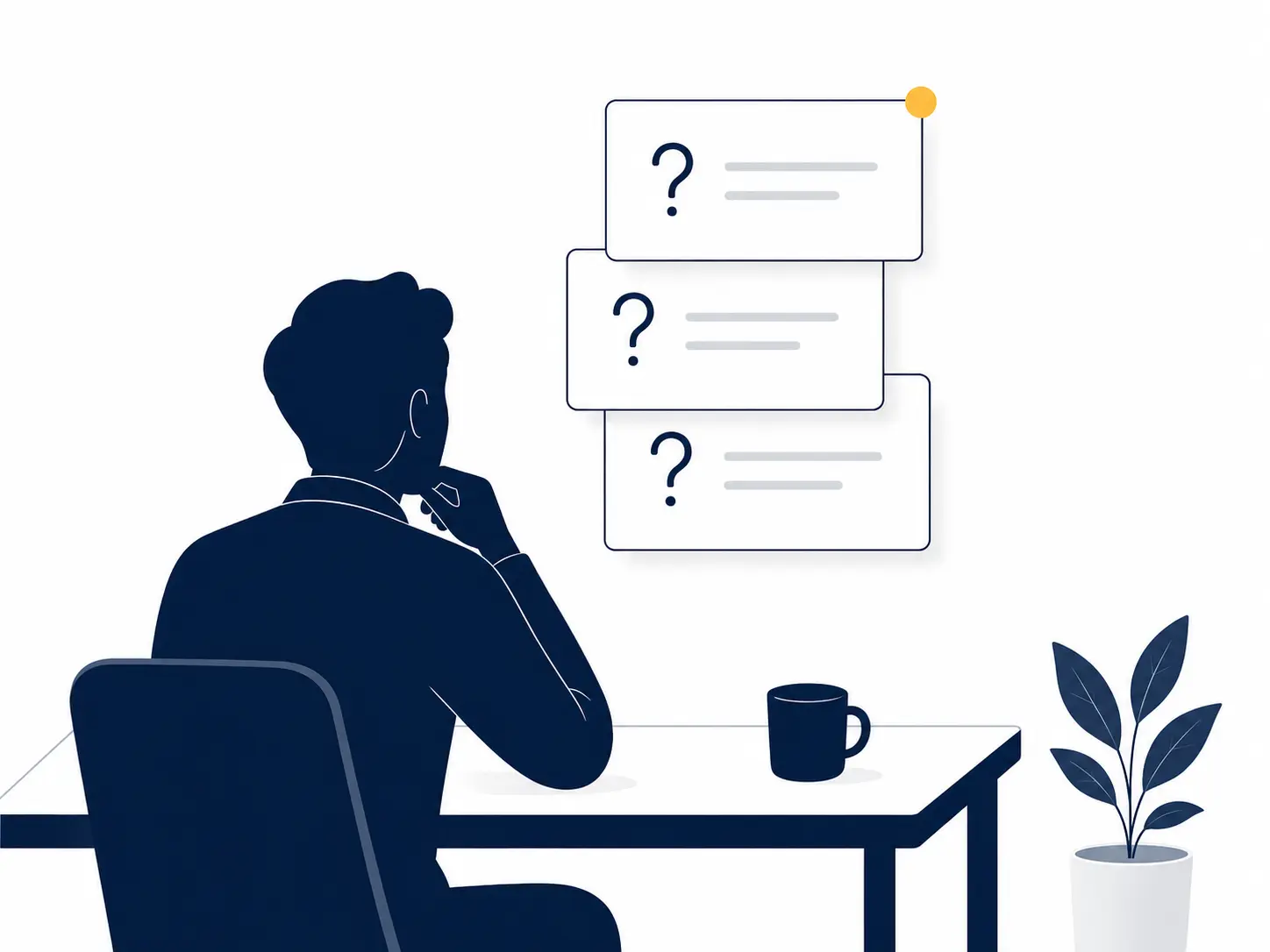 Business owner reviewing common questions about accounting services