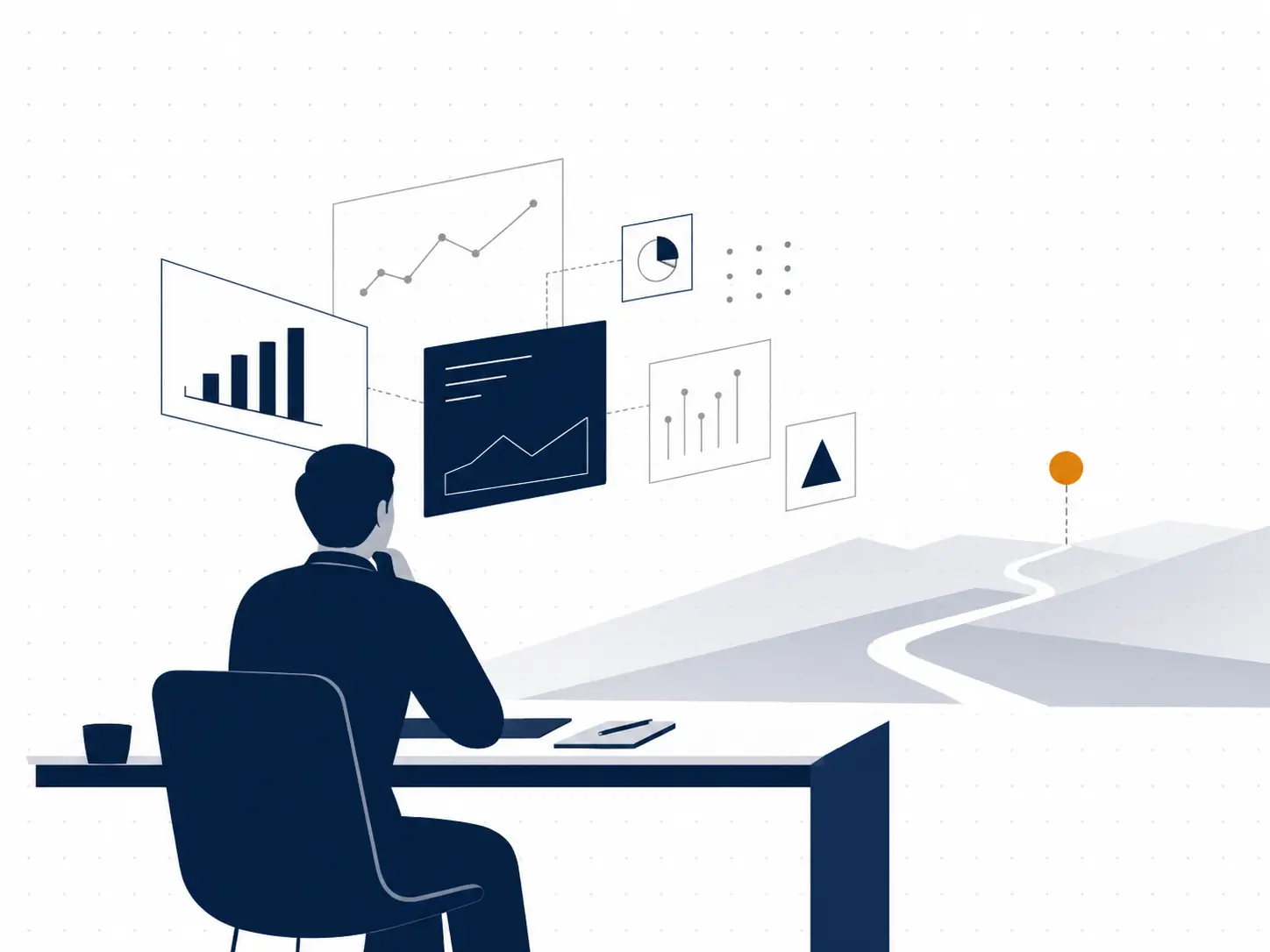 Strategic financial planning illustration