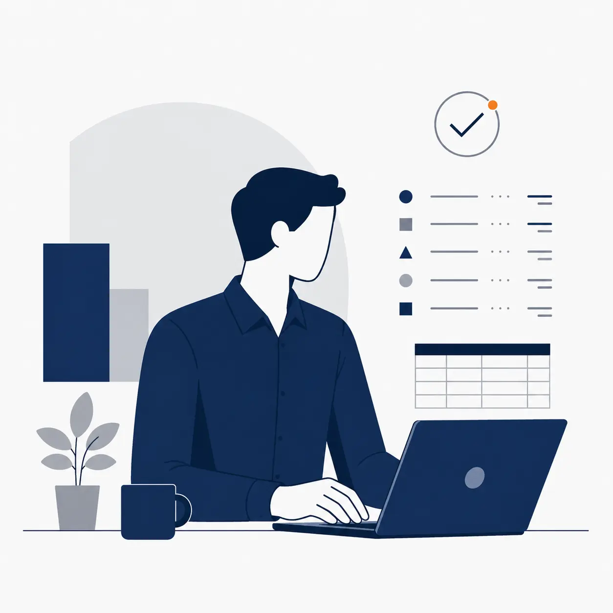 Bookkeeper illustration